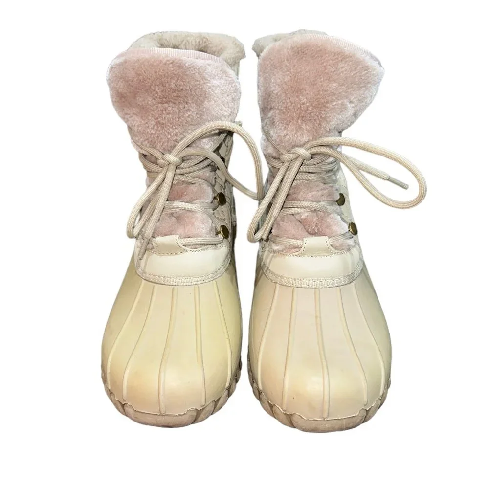 Baretraps‎ Flash Duck Boots Fur Lined Size 10M Light Khaki Waterproof Outdoors